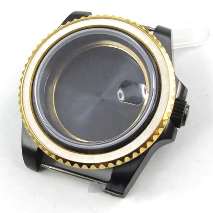 
Fit for ETA 2824 2836 / Miyota 82 Series Automatic Movement Watch Part of 45mm Gold Coin Bezel Black PVD plating Watch Case  (62573018846)