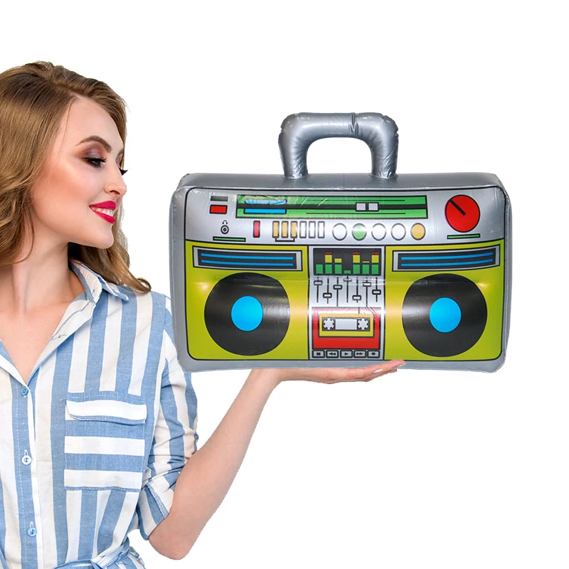 Inflatable Retro Radio Boombox Unisex 80s 90s Party Decorations Distinct Adornment Inflatable Toys