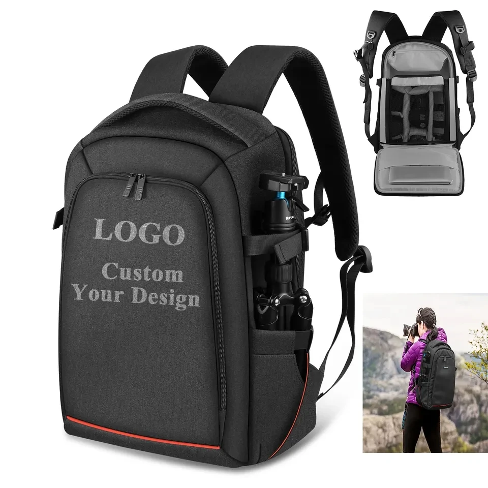 Waterproof Camera bag Backpack custom camera & video bag DSLR/SLR Photography Camera Bag with Tripod Holder&Laptop Compartment