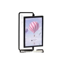 Picture Frame Decor Memorial Frame Cards Display Holder Rotating Photo Frame for Desktop Housewarming Lover Bedroom Family Home