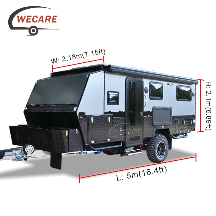 Wecare Offroad Camping Caravan Travel Trailer Off Road RV Camper Van For Sale