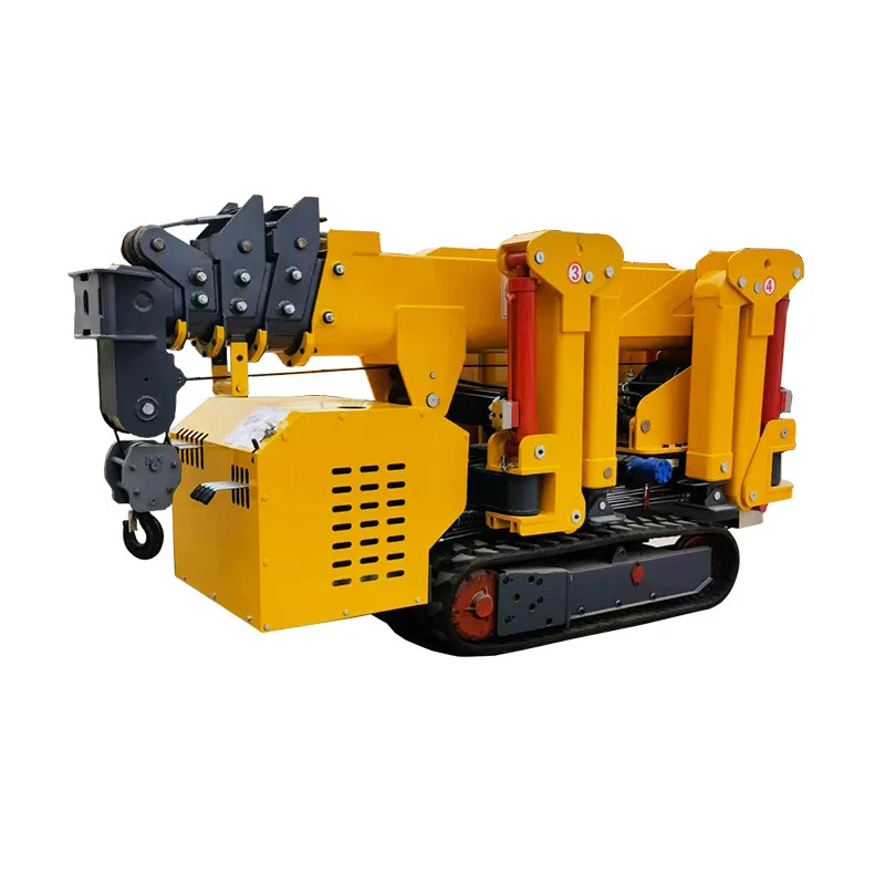 High quality small crawler crane in China with efficient lifting capacity. Small hydraulic spider crane can be customized