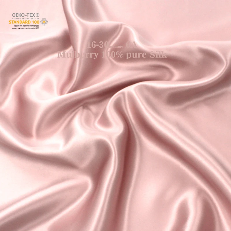Manufacturer Direct Fast Delivery Shiny Silk Fabric Soft & Smooth Pure Satin Silk Fabric OEKO-TEX 6A Grade Mulberry Silk Fabric