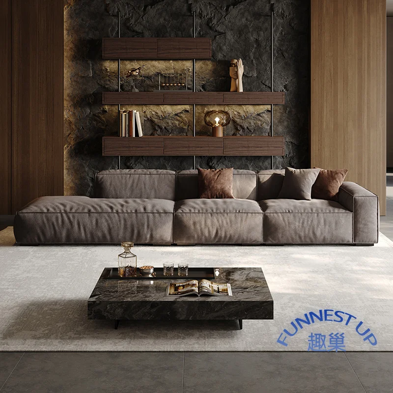 Black Modular Fabric velvet sofa set Module singer furniture sofa Light Luxury Italian minimalist Vertical designer sofa