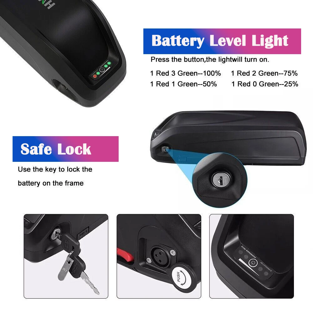 Replacement Batteries 1500W 52V 48V 36V Ebike Electric Bicycle Li-Ion 18650 Lithium Ion Battery Pack For Galaxy Electric Bike