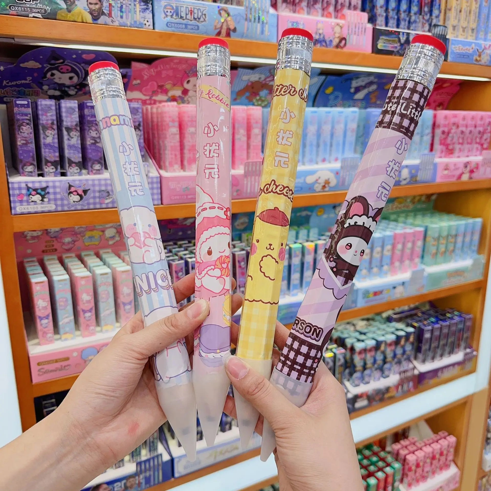 creative large pencil kawaii sanrio anime Kuromi Melody Cinnamoroll Stationery gifts for student office school large pencil