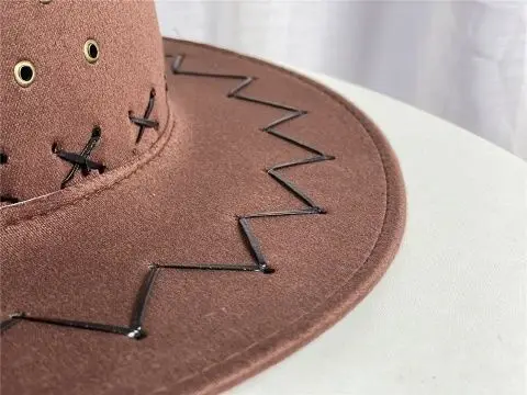 Western American Spain Leather Mexico Cowboy Hat Manufacturers Man Horse Riding Cowgirl Hat With Strap Unisex