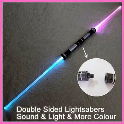 2Pack Lightsaber 7 Colors  2-in-1 Double-Bladed FX Dueling Light Saber
