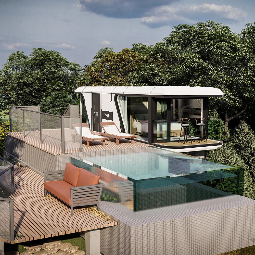 2024 Custom prefabricated module house glamping container house de luxe tiny homes ready to ship