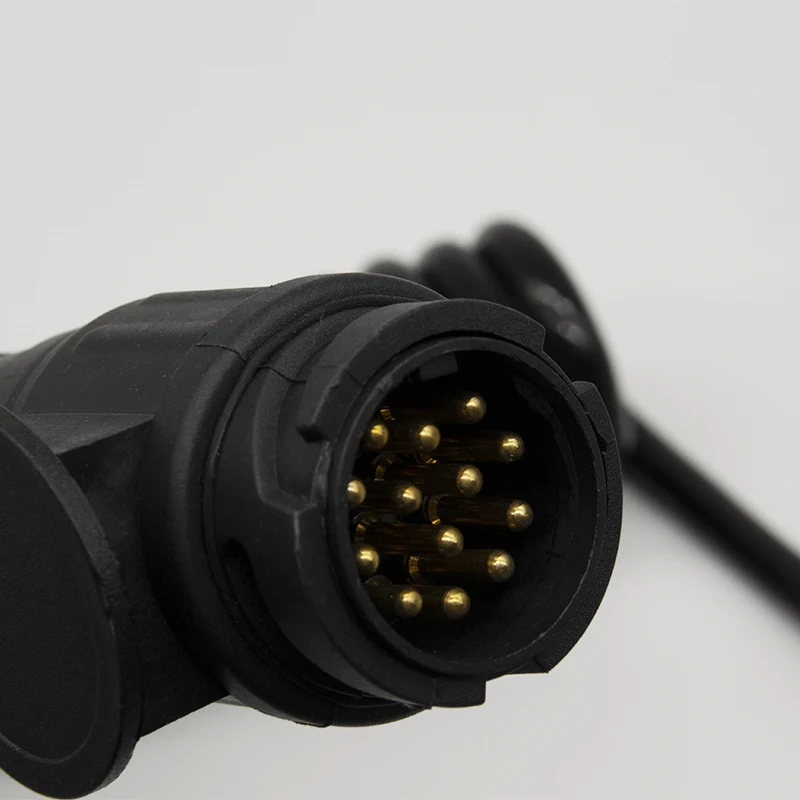 Heavy duty 13pin plug to 13pin plug trailer connector cable spring TPU travel trailer power cable 1.5m/3m/5m