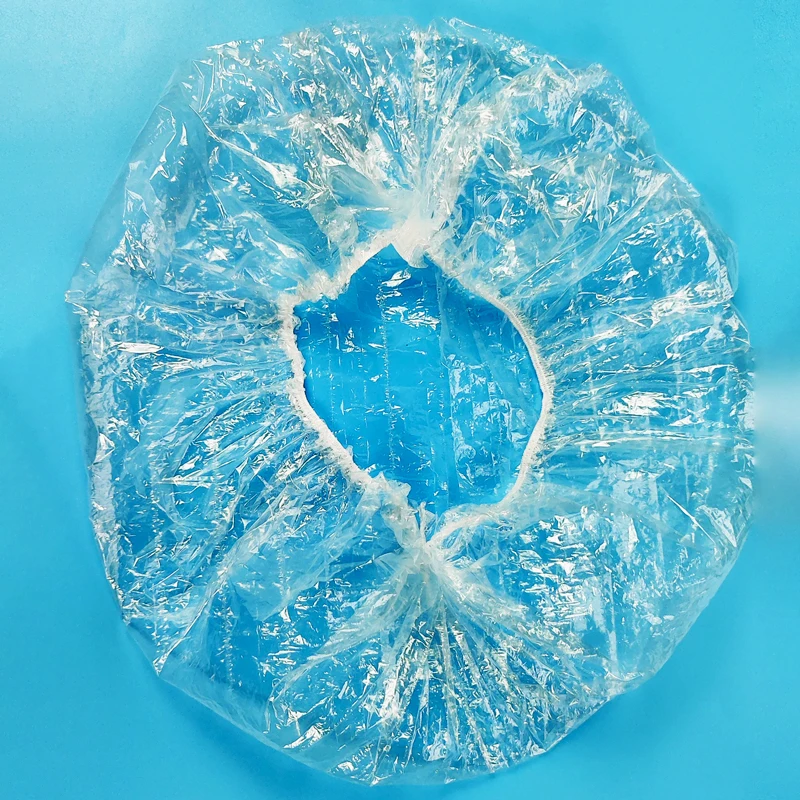 Индивидуальная Водонепроницаемая утолщенная эластичная прозрачная шапочка для купания, одноразовая пластиковая шапочка для душа унисекс для салона, гостиницы, путешествий, 100 ~ 200 шт.