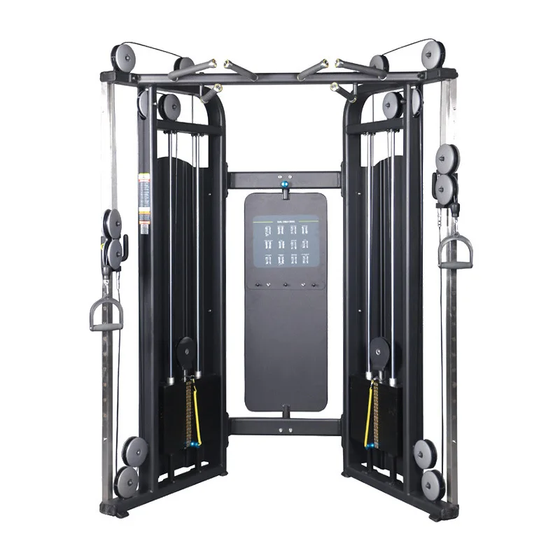 Commercial Functional Trainer Multi Station Cable Crossover Machine with 140 kg Weight Stack, Alloy Steel