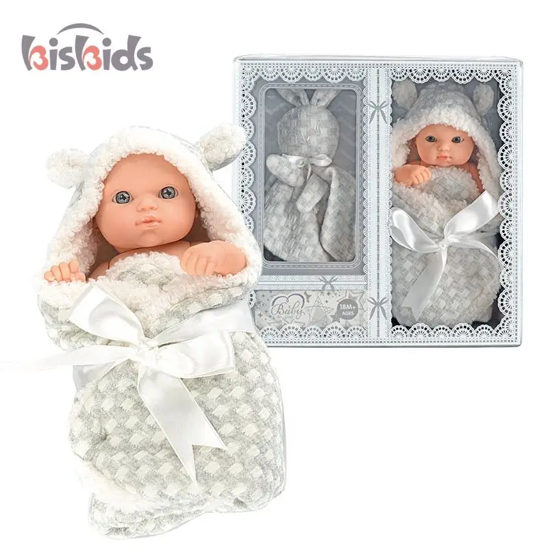 Made In China Silicone Reborn Baby Dolls 8 Inch Quilt Dolls For Kids Newborn Baby