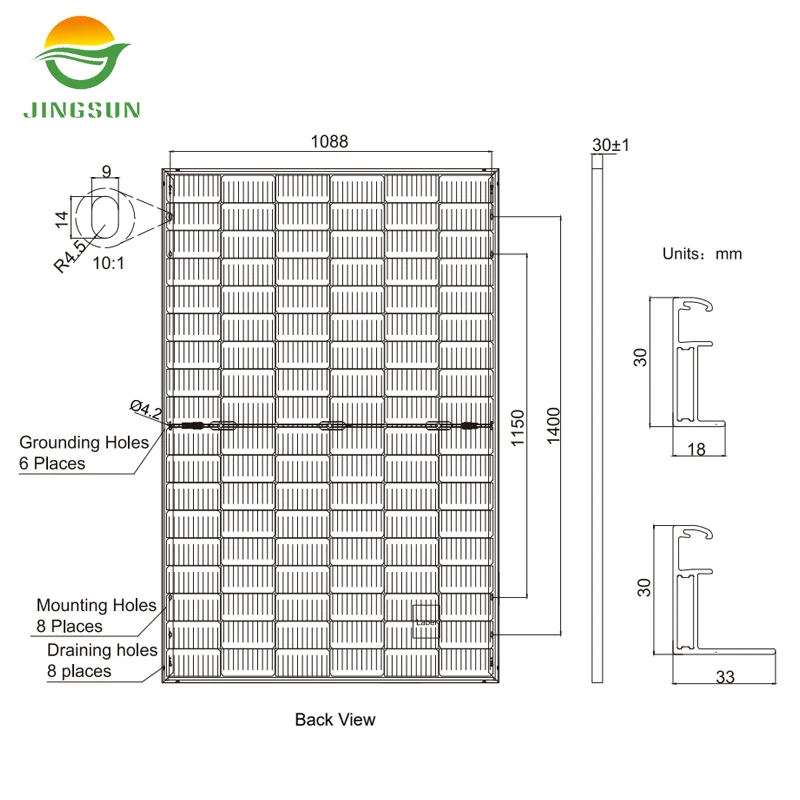 Hot Sale Jingsun Cell Bifacial Double Class A White 630W 655W Solar Panels For Solar Panels