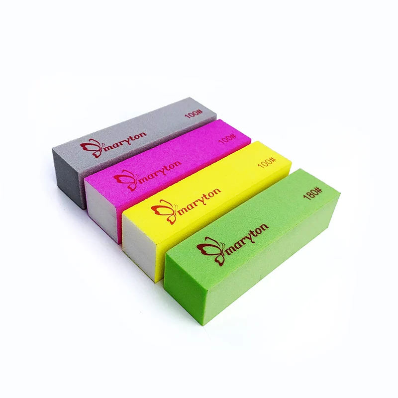 OEM Custom Professional Nail Care Manicure Tools 4 Way Sand Paper Nail Buffer