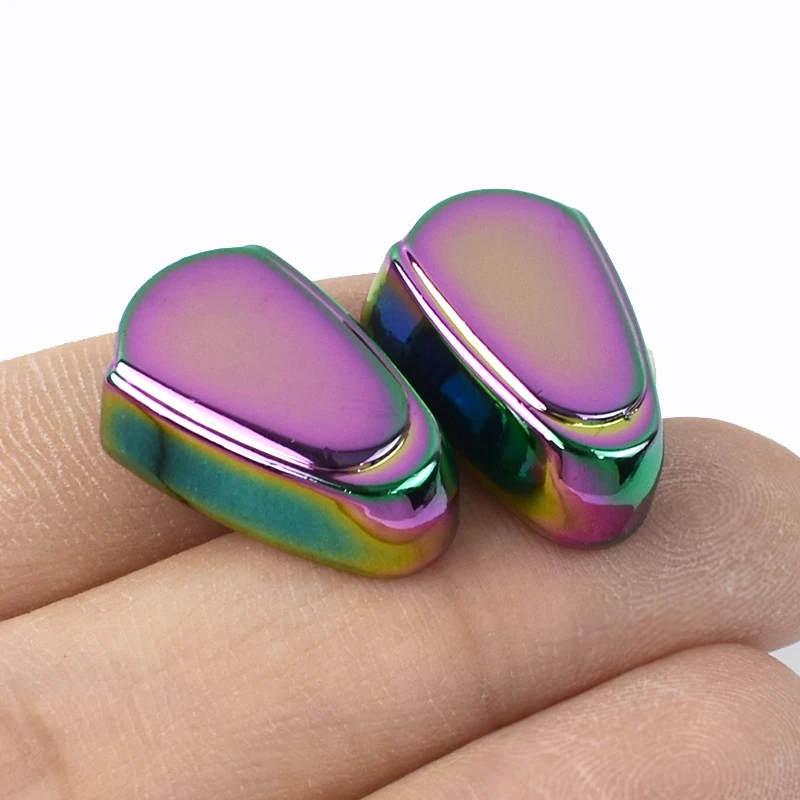 Meetee BD514 9mm DIY Other Handbag accessories Sewing Decoration Rainbow Metal Zipper Tail Clips Zippers Pull End
