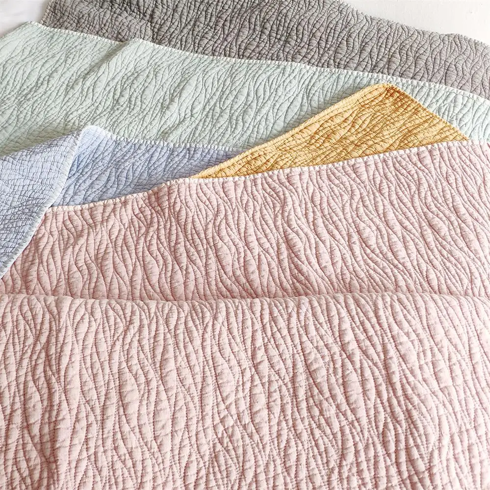 Modern fancy good quality cotton quilted bedspread