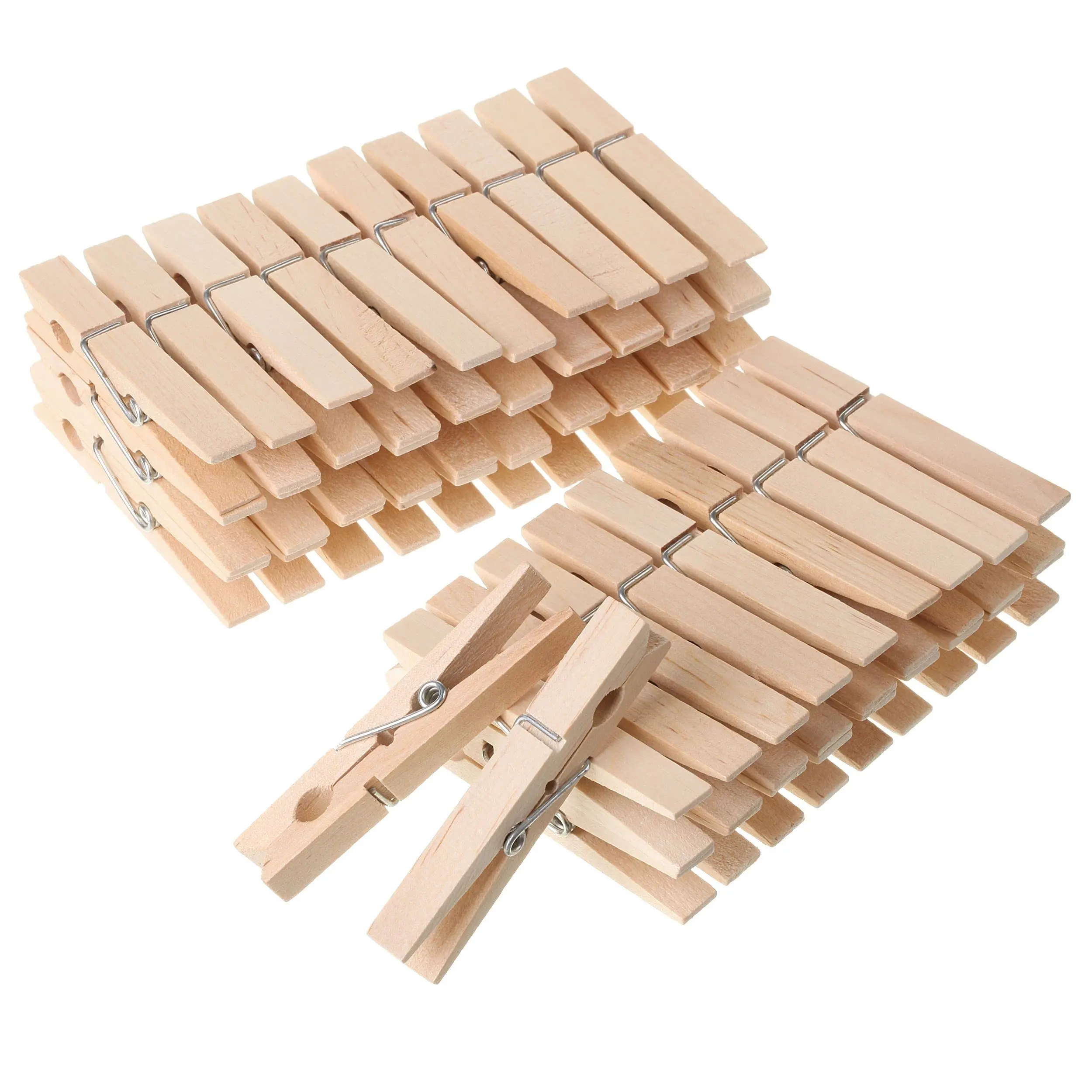 Large Number of Wholesale Natural Wooden Clothespins Rust Resistant Clothes Pins Crafts