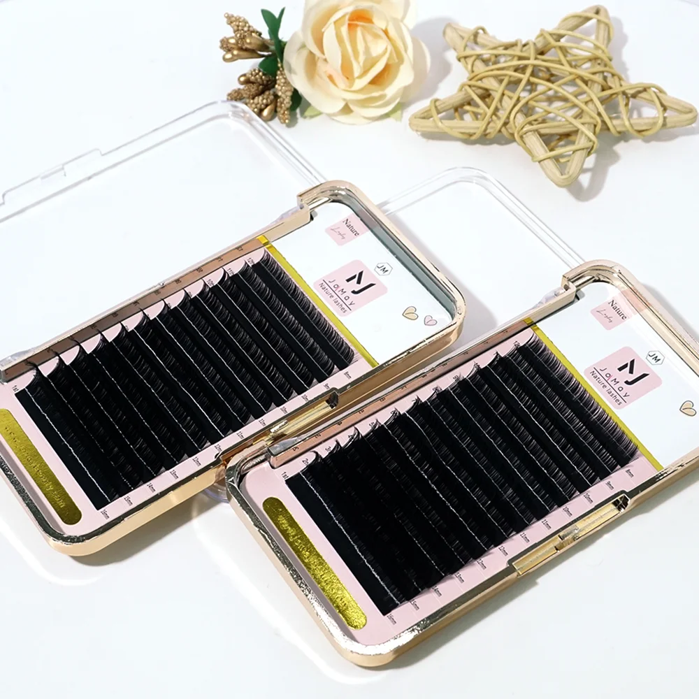 Jomay 03 siberian 25mm jb curl packages eye lash extension segment top rate lash t dance jet black matte eyelash extensions