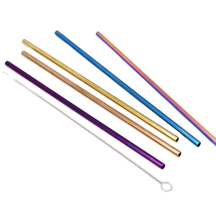 
customizable logo Eco-Friendly for parties bars weddings gifts stainless steel drinking straws 