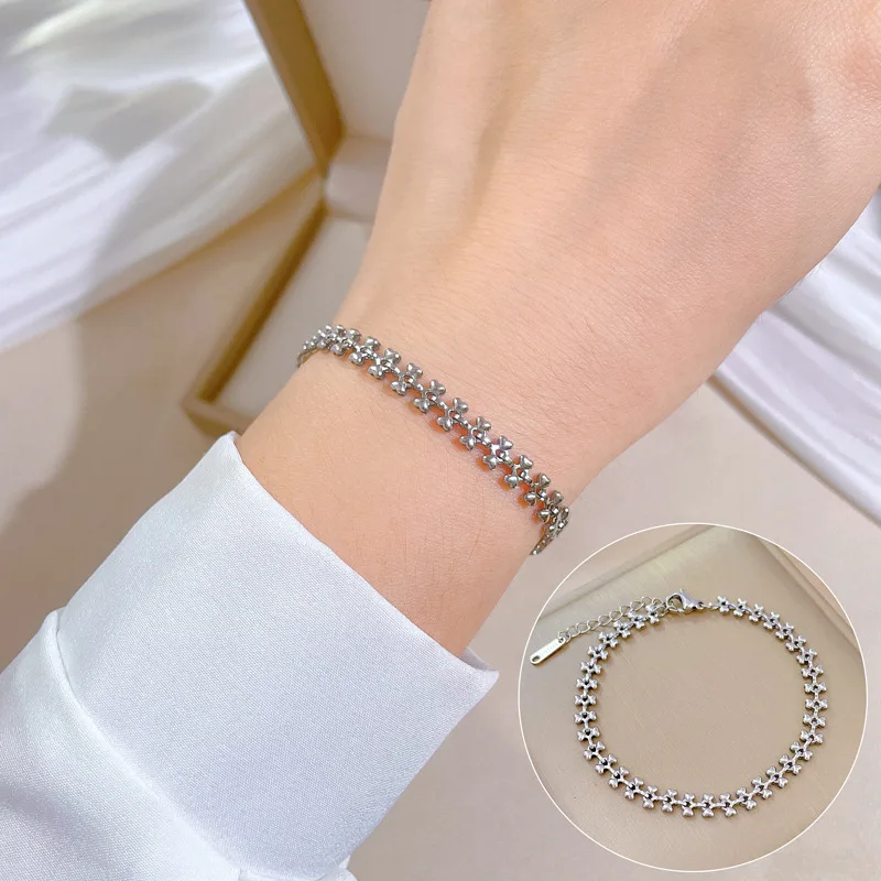 High Quality Stainless Steel Bracelets For Women Gold Color Geometry Cuban Link Chain Bracelets On the Hand Jewelry Gifts Trend