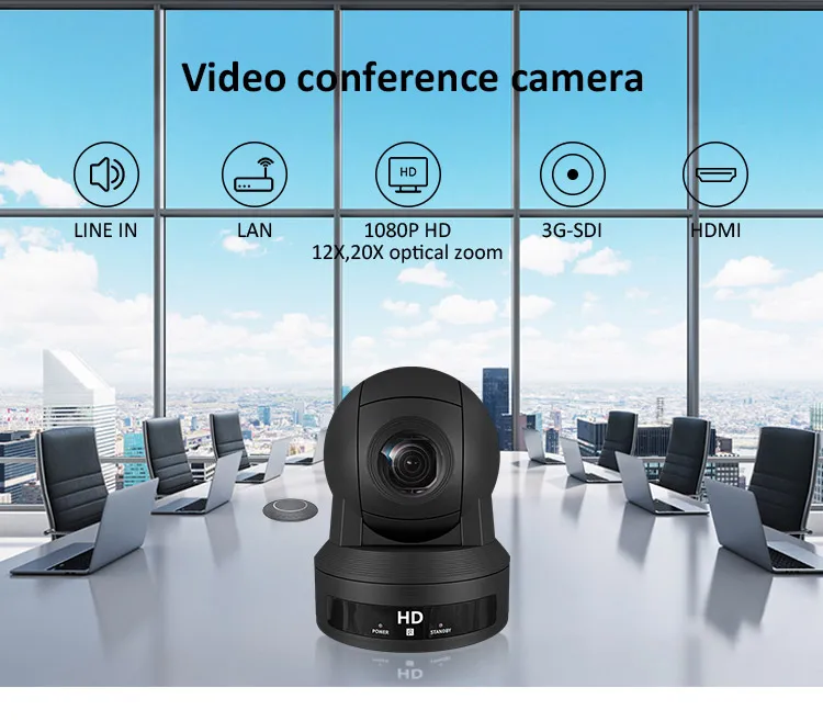 Stable broadcast camera HDM 1080P USB  12X,20X zoom PTZ Camera  remote control For Church/telemedicine usage