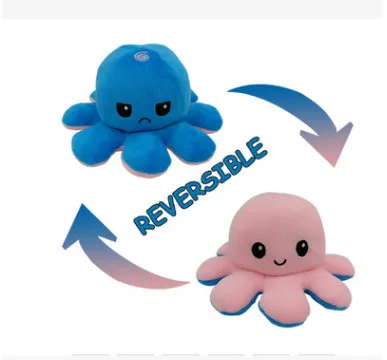 
Cute Overturned Octopus Doll Angry Double-sided Turnover Plush Toy Face Change Doll Pendant Octopus Small Plush Soft Toys 
