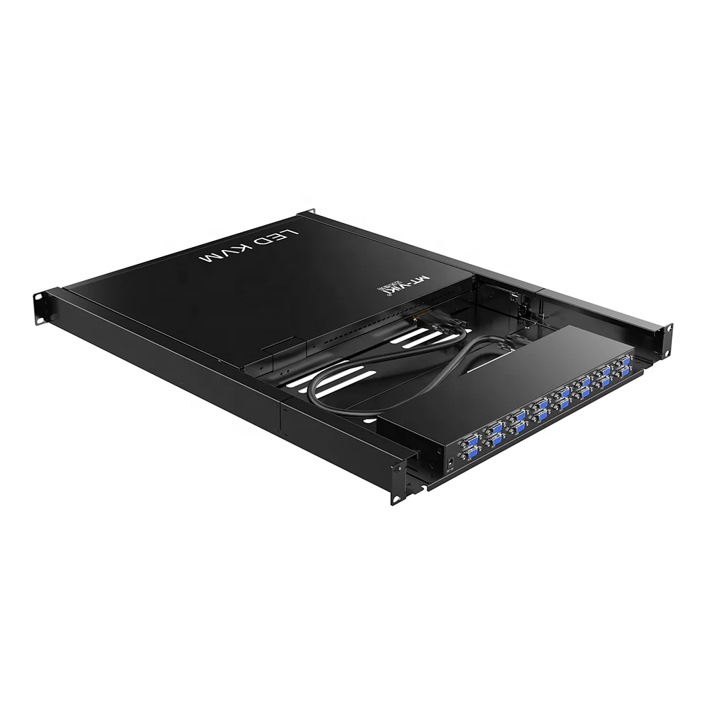 17' LED 16 Port Rack 1U Screen KVM Console