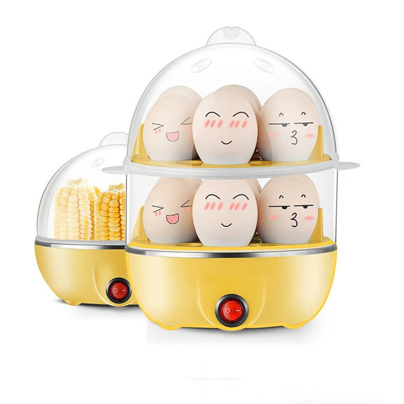 New Design Mini Multifuncional Household Single Double Layer Automatic Electric Egg Cooker Boiler