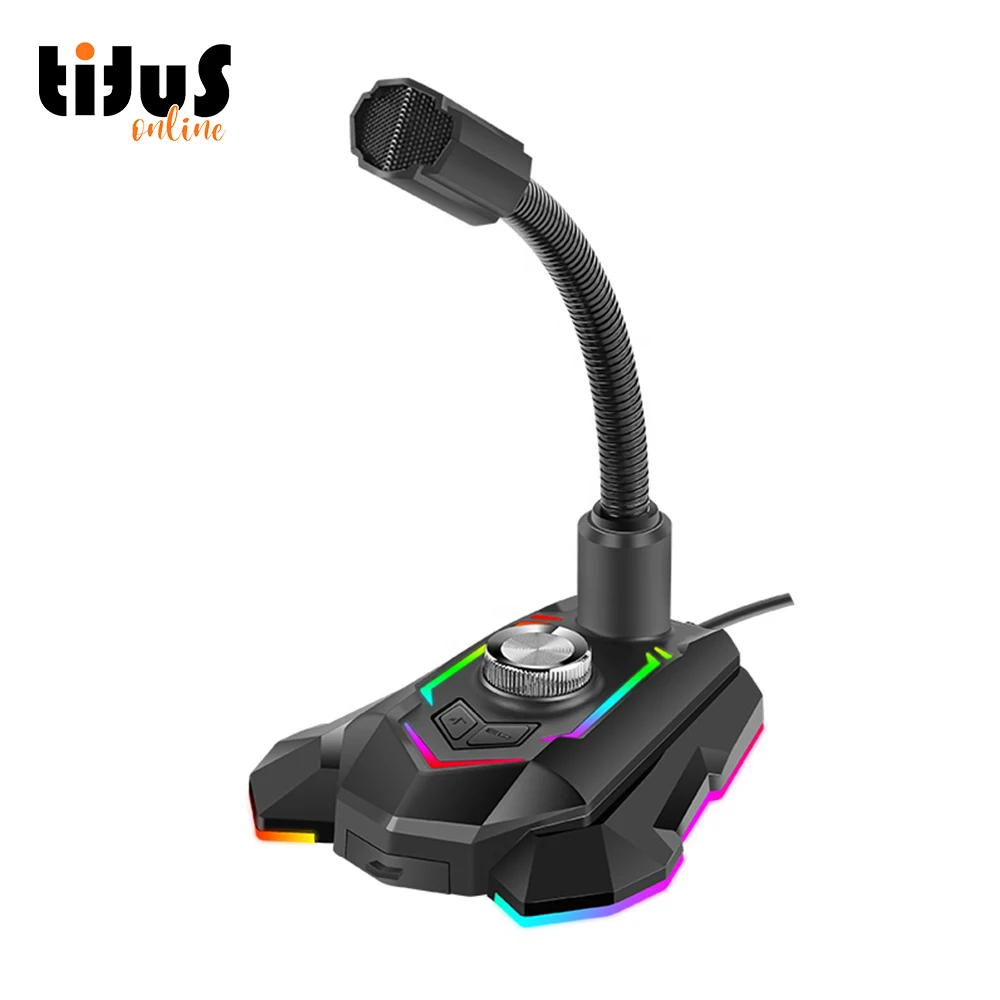 M3 pro  double USB with RGB breathing light and hidden phone holder  noise canceling  can twice For Gaming microphone