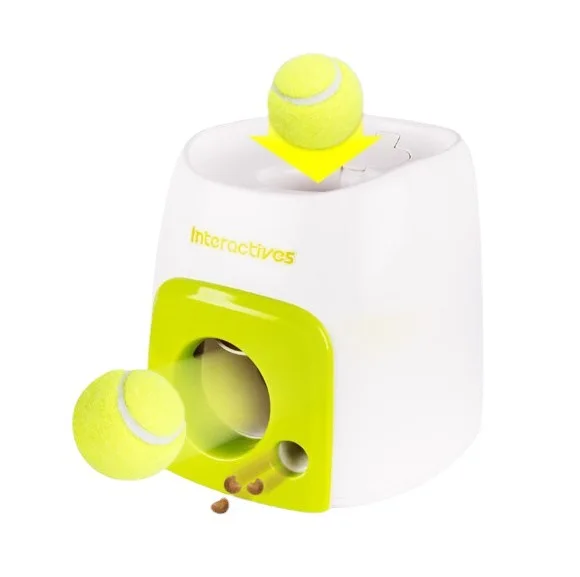 AFP Interactive Pet Dog Cat Toy Automatic Dog Tennis Ball Launcher Thrower Puzzle Slow Feeder Treat Dispenser Cat Teaser Toy