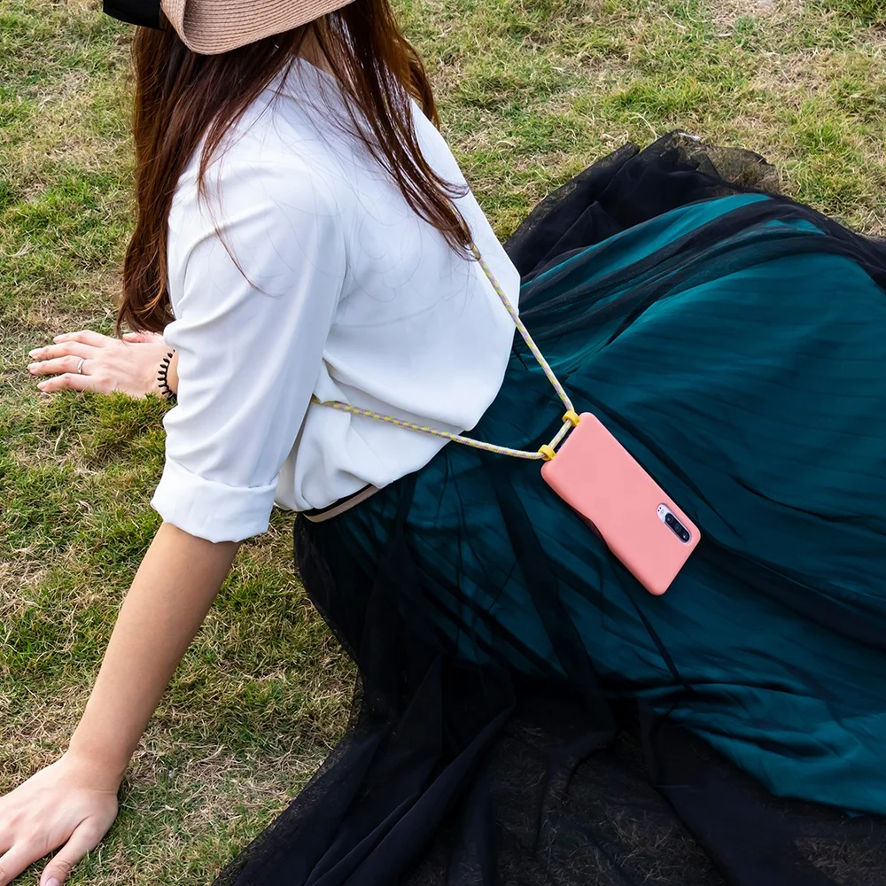 Luxury Cell Phone Case TPU Silicon Necklace Phone Cover for iphone 12 pro with Removable Lanyards for iphone 13