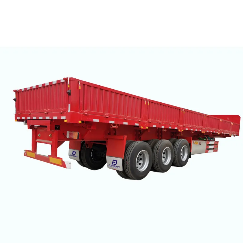 Factory customization side unloading trailer 30-100T transport grain/coal and other bulk cargo side unloading trailer for sale