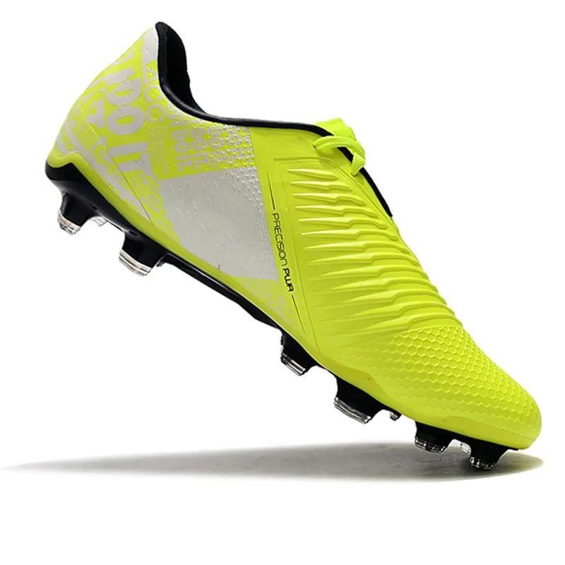 Men Sport Breathable Long Spike cleats FG for Firm ground outdoor Artificial grass Professional Soccer shoes Football boots