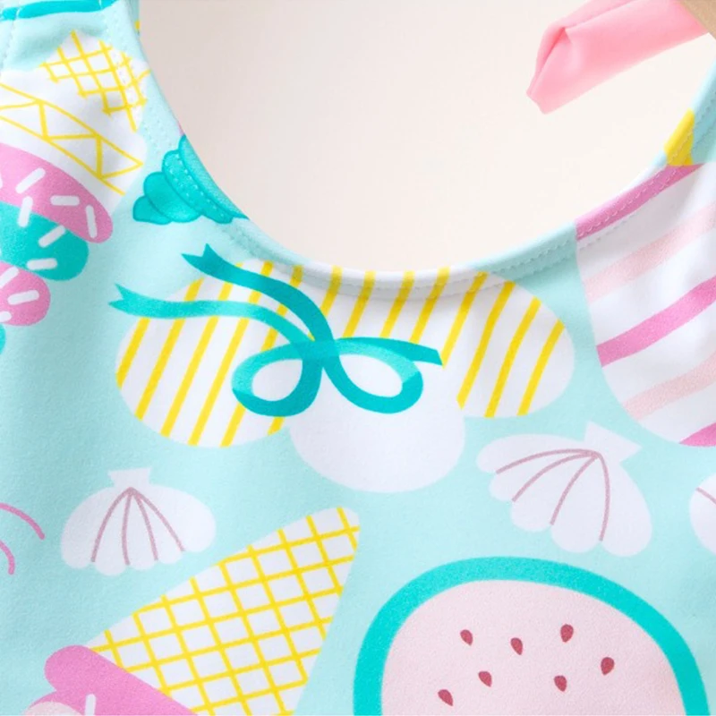 Famicheer Toddler Baby Girls Summer Swimsuit Sleeveless Swimwear Beachwear Three-Piece Suit Beach Bikini