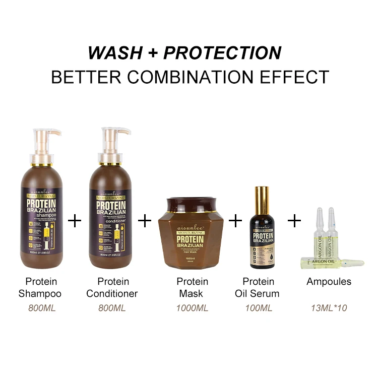 Nourishing Keratin Hair Care Ampoule Hair Oil Collagen Vegan Brazilian Protein Argan Oil Hair Essence Ampoule