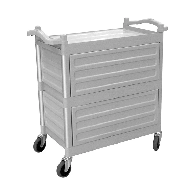 Multi-Purpose Large 3-Tier Food Service Cart Hotel Trolley Room Service Cart