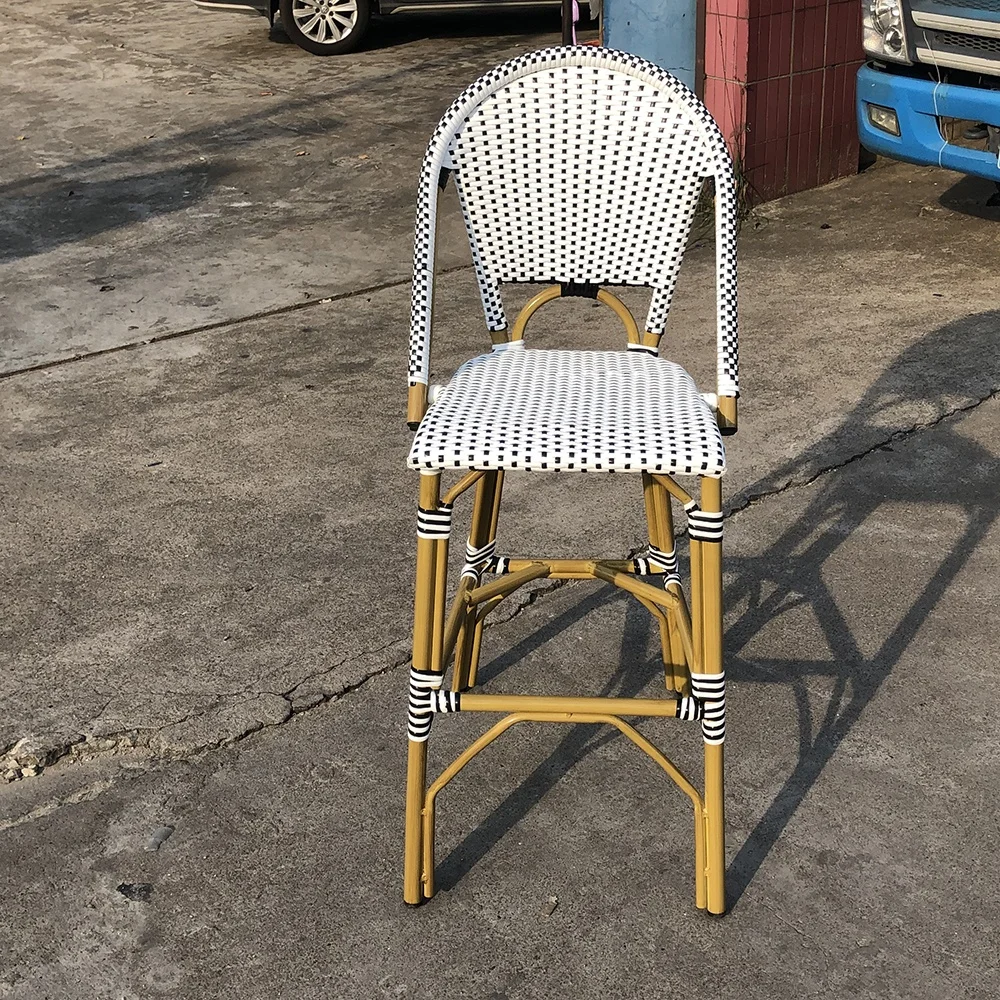 (SP-OC409) New Arrival Modern Metal Luxury Outdoor Rattan Bar Chair For