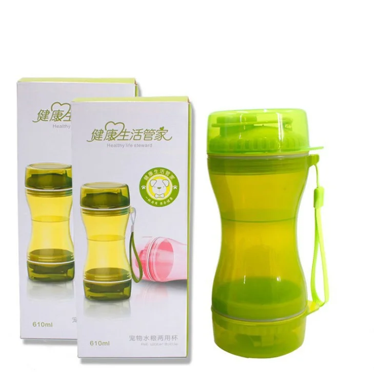 Dog Hanging Bottle With Bowl Water Attachement Drinker Dogs Silicone Drinking Fountain For School Feeding And Pet Feeder Dleaner