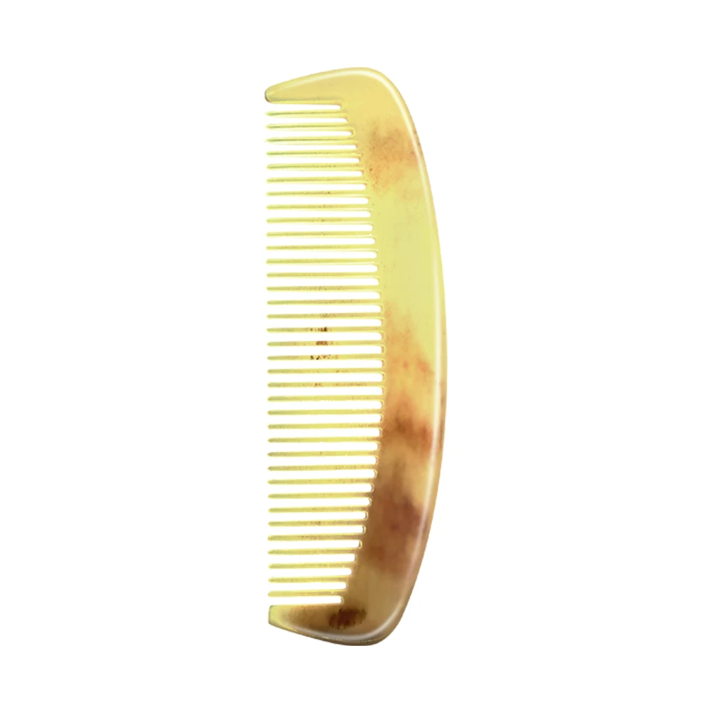 Manufacturers Wholesale  Natural Cow Horn Comb China Handicraft  Friendly Tooth Horn Hair Comb