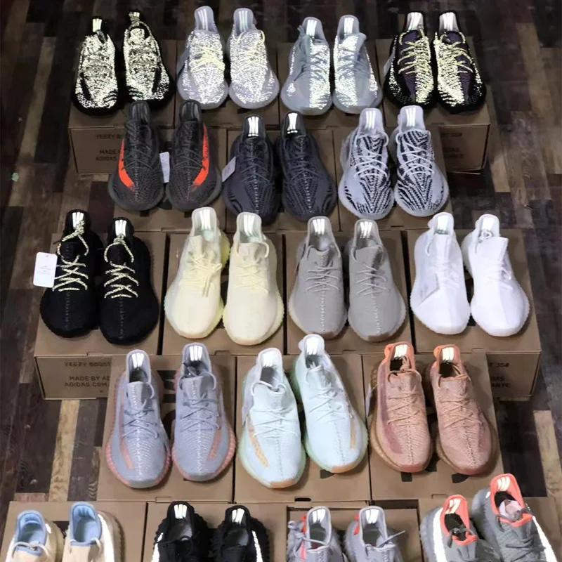 2022 Newest High Quality Original Running Women Shoes Yeezy 350 Sport reflective Sneakers Logo Men Casual Shoes Yeezy 350 V2