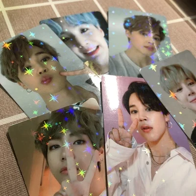 Idol collect paper photocard with hologram