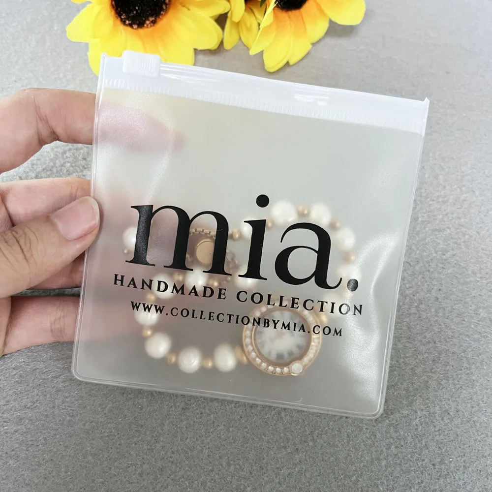 Luxury Custom Clear Zipper Jewelry PVC Bag With Logo Ziplock Jewelry Zipper Bag Pouch For Jewelry Packaging