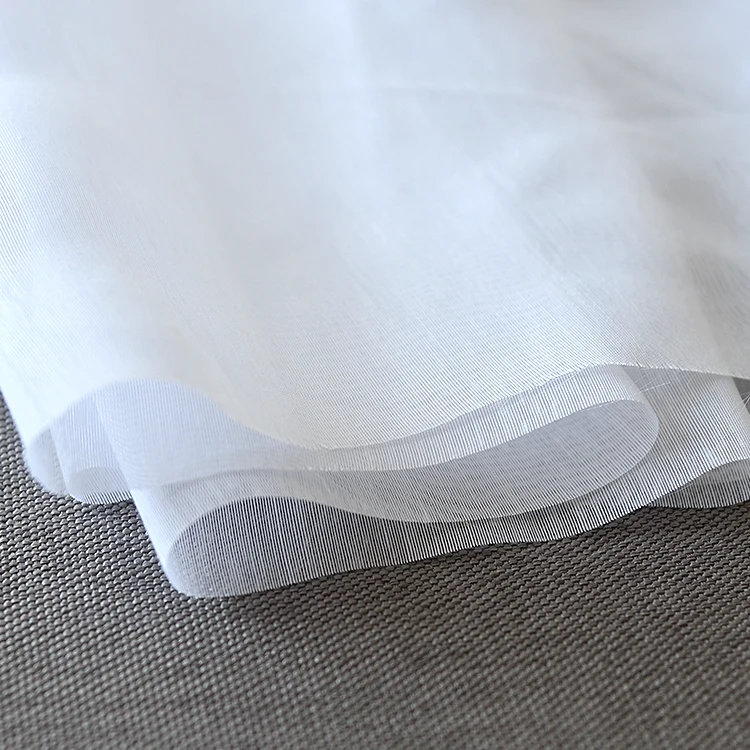 European style 100% Polyester Organza Fabric,White Organza Curtain Fabric,Fireproof Organza Curtain Fabric