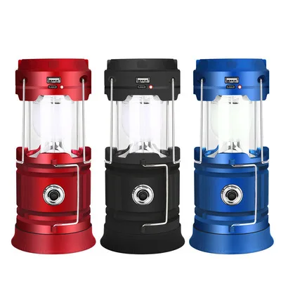 Bright portable USB charging portable horse lantern solar outdoor camping light tent light