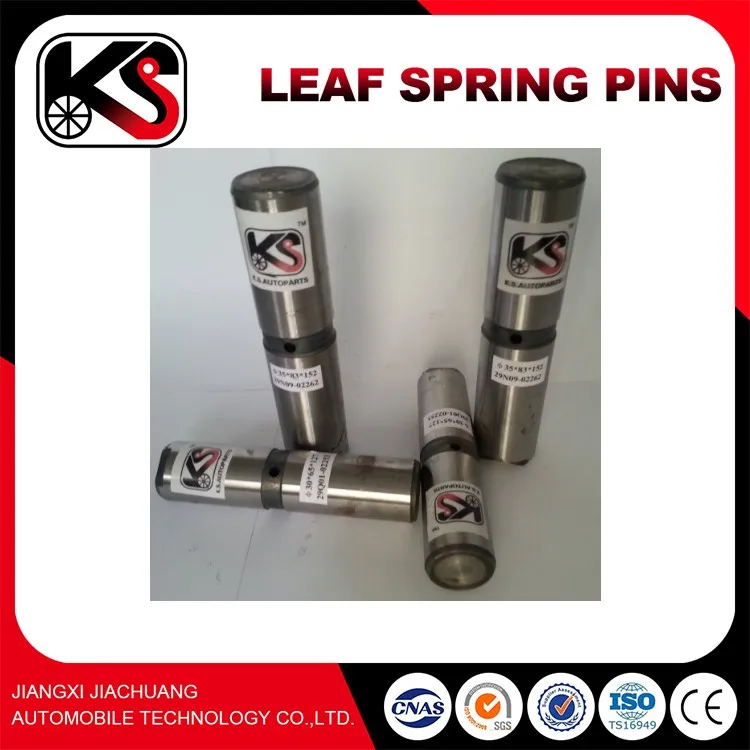 truck leaf spring pin with square and round wedge