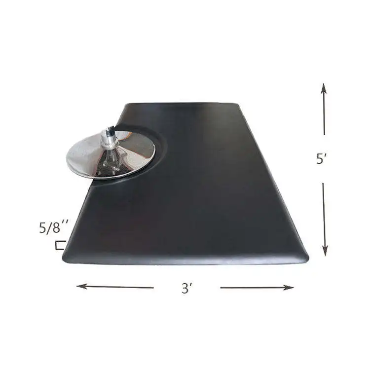Customize Logo Pu Rubber Foam Barber Salon Floor Anti-Slip Anti Fatigue Chair Mat