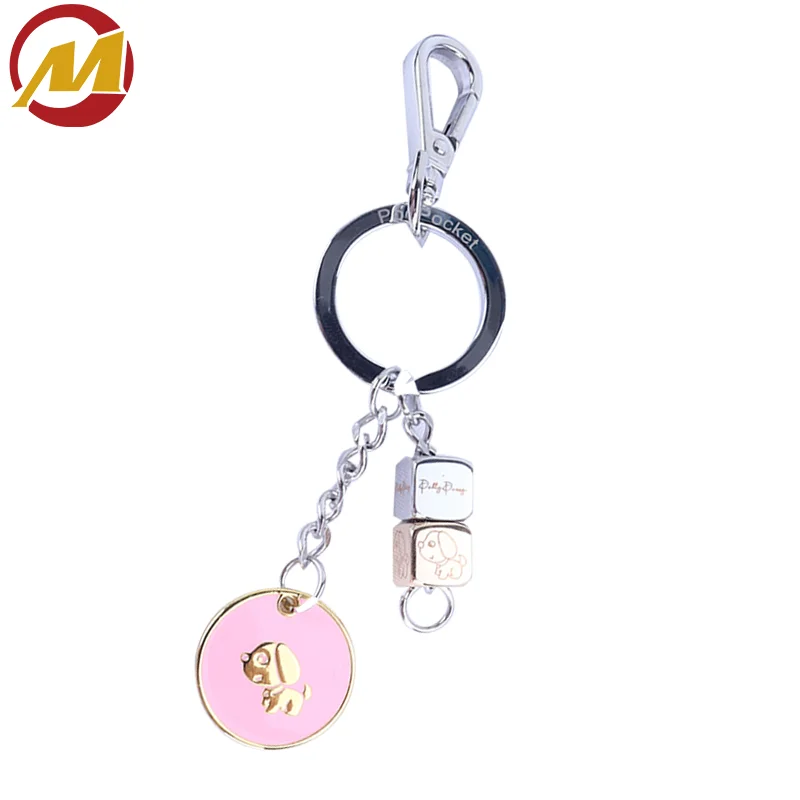 Custom Logo and Style Metal KeyChain O ring Buckle clip for Pet collar hardware, Bag accessories and phone hangings Metal Gift