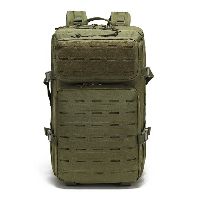 45L Unisex Tactical Backpack Laser Cut Camouflage Pattern 3 Day Survival Gear Molle System Anti-Theft Hiking Rucksack Hunting