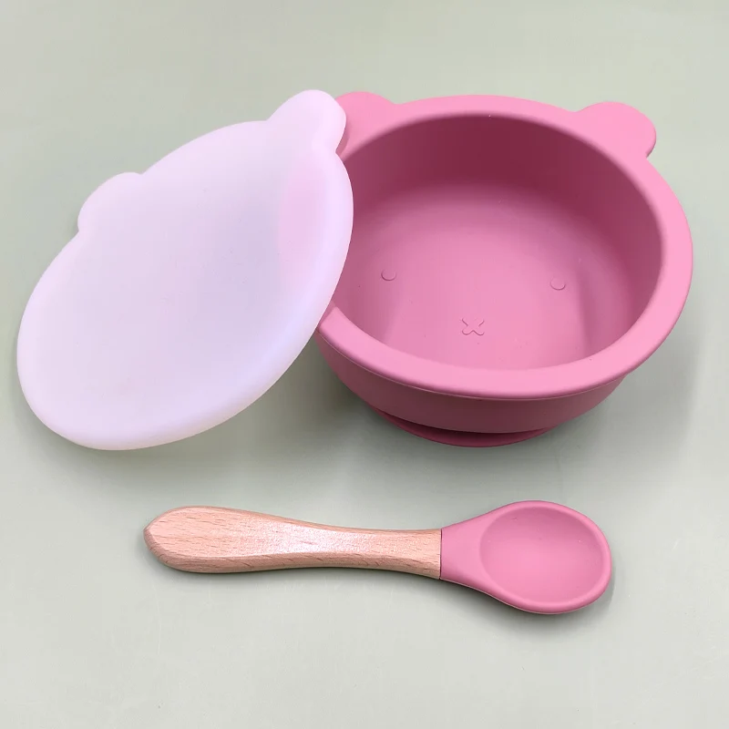 new silicone suction bowls babies easy clean soft suction food grade baby silicon bowl